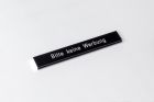 Plaque réversible "Bitte keine Werbung" noir avec écriture blanche