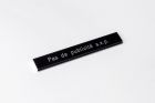 Plaque réversible «Pas de publicité svp» noir avec écriture blanche