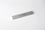 Briefkastenschild 105 x 18 mm silbrig für flächenbündiges Design