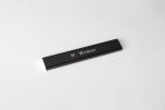 Briefkastenschild 105 x 18 mm schwarz für flächenbündiges Design