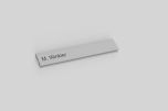 Briefkastenschild 109.5 x 21.3 mm silbrig zum Modell M40e