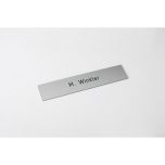 Briefkastenschild 119 x 25 mm silbrig